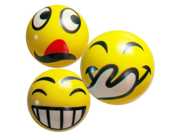 Emoticon Stress Balls in Countertop Display