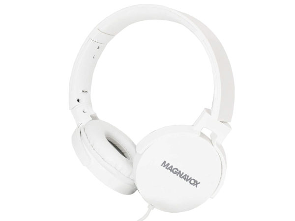 MAGNAVOX Foldable Stereo HEADPHONES in White