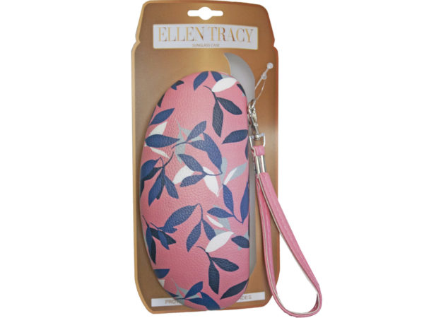 ellen tracy SUNGLASSES case in coral & leaves design