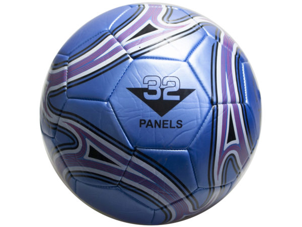 size 5 blue SOCCER ball with swirl design