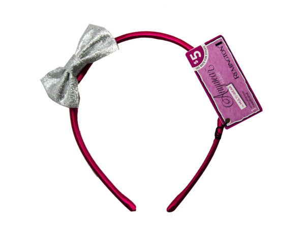 Removable Bow Pink Head Band