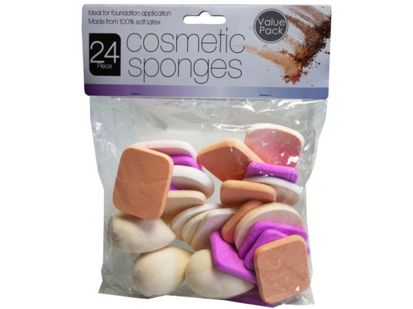 24 Assorted COSMETIC Sponges