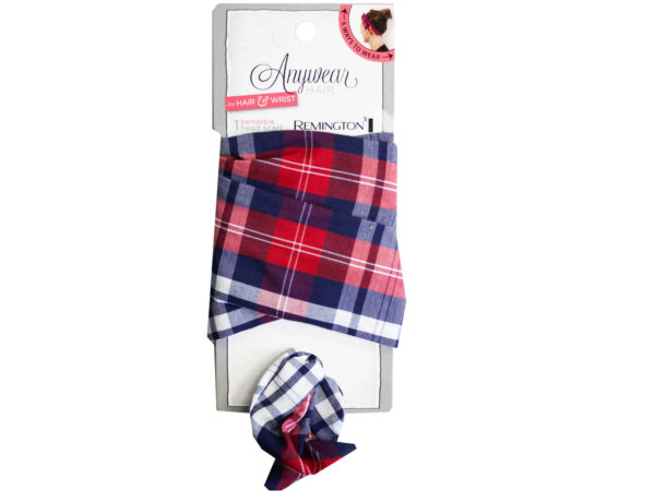 1 Count Wire Head Scarf in Assorted Plaid