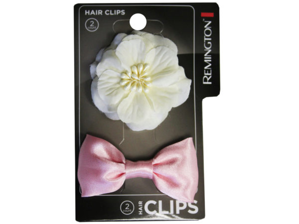 2 Count Salon Clip with Bow and FLOWER