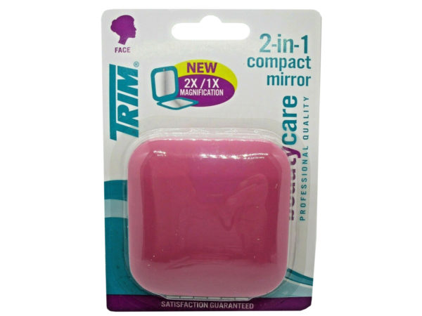 Trim Pink 2 in 1 COMPACT MIRROR with Magnetic Closure