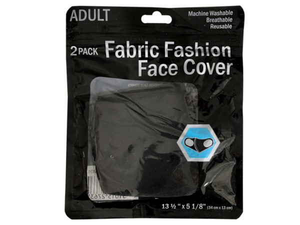 2 Pc Black Washable Mask