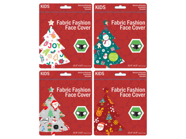 Kids 4 Asst CHRISTMAS Washable Face Masks