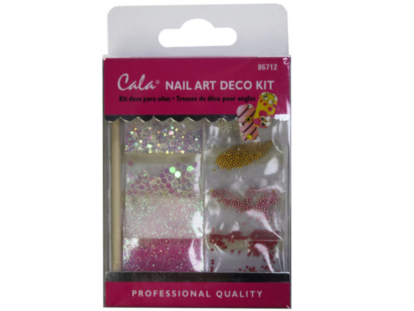 Pink Gems NAIL Art Decoration Kit with Glue