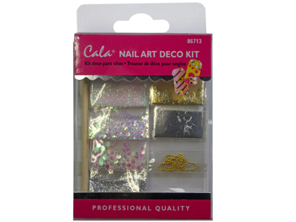 GOLD Nail Art Decoration Kit with Glue