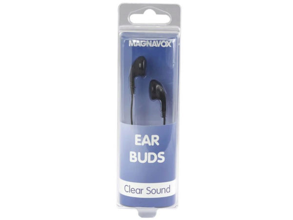 MAGNAVOX Black Earbuds