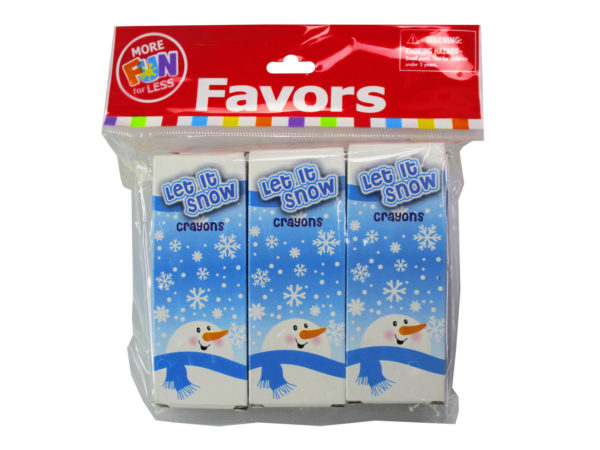 24 Pack Winter Theme Crayons with 6 packs of 4