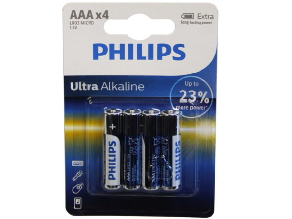 Philips Ultra Alkaline 4 Pack AAA BATTERY