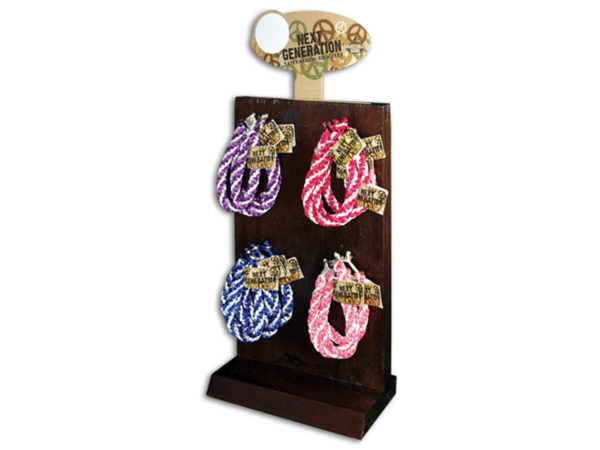 Two Tone Satin Weave BRACELETs in Countertop Display