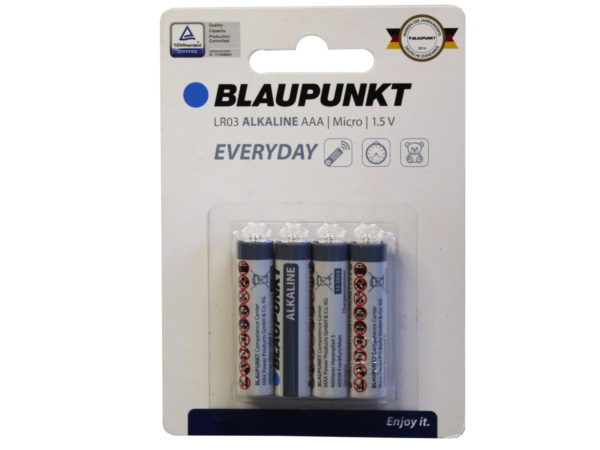Blaupunkt Everyday Alkaline 4 Pack AAA Battery