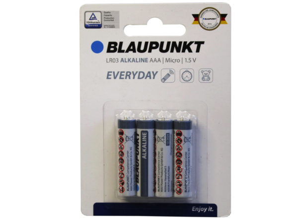 Blaupunkt Everyday Alkaline 4 Pack AAA BATTERY