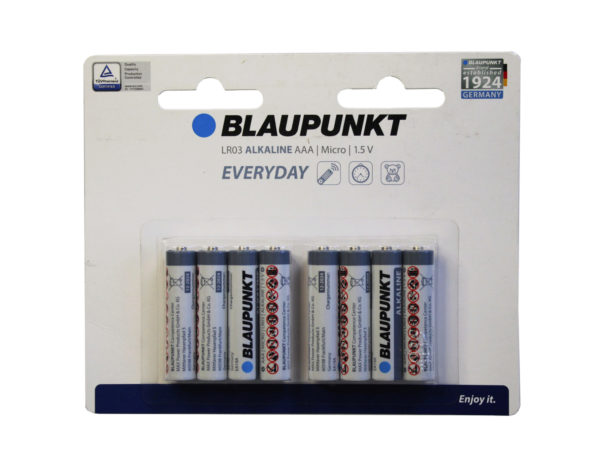Blaupunkt Everyday Alkaline 8 Pack AAA Battery