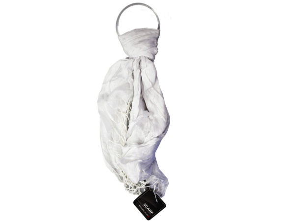 BLACK and white assorted scarves