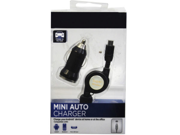 Super Wireless Micro USB Mini Auto Car Charger & Cable