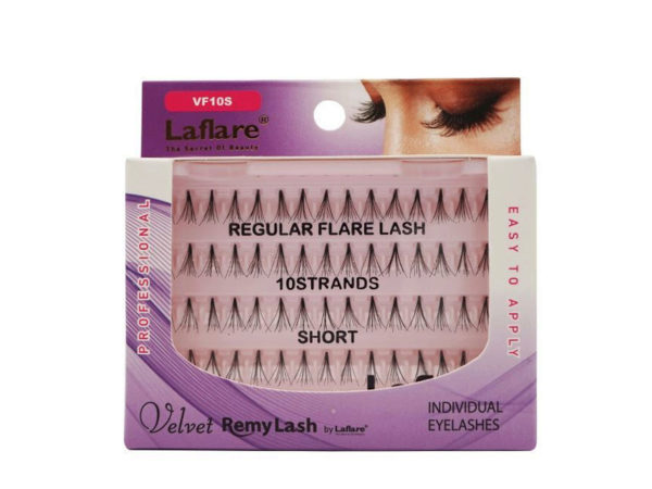 LaFlare Velvet Remy 10 Strand SHORT Individual Eyelashes