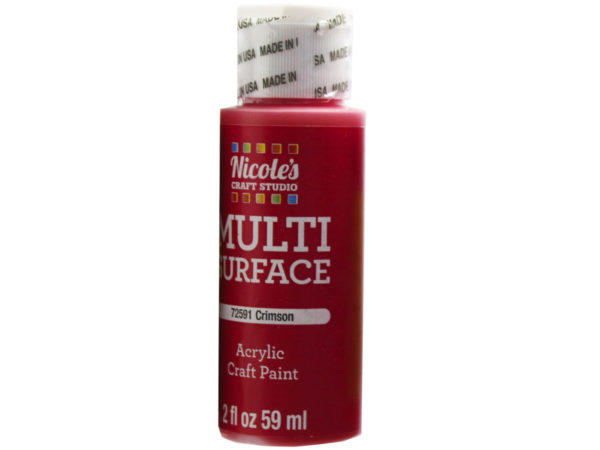Nicoles 2 Oz Acrylic Craft PAINT in Red