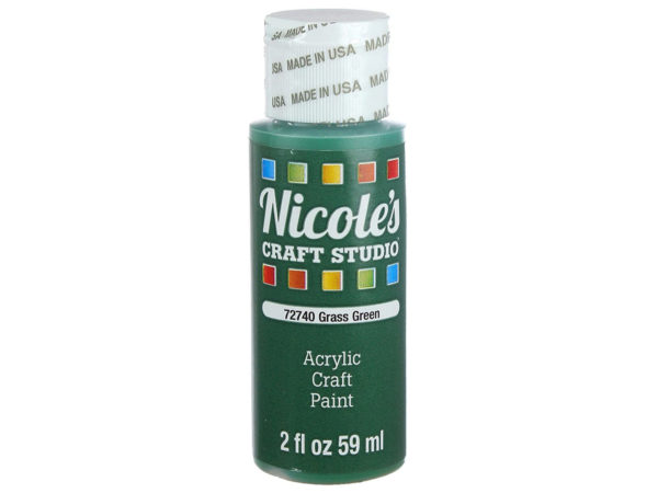 nicoles 2 oz acrylic craft PAINT in grass green