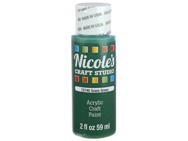 nicoles 2 oz acrylic CRAFT paint in grass green