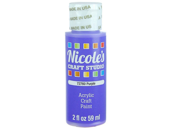 Nicoles 2 Oz Acrylic Craft PAINT in Purple