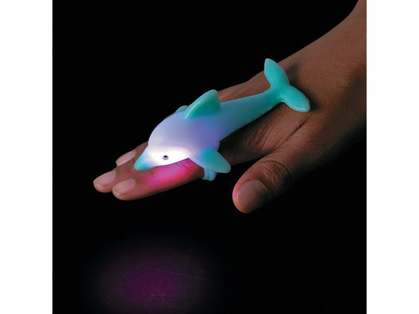 Light Up Flashing Colors Dophin Ring