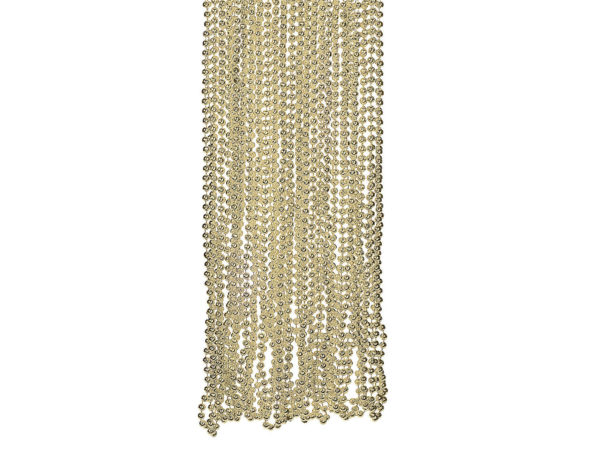 4 Pack Gold Metallic Bead Necklaces