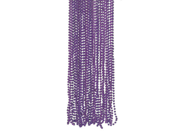 4 Pack Purple Metallic Bead Necklaces