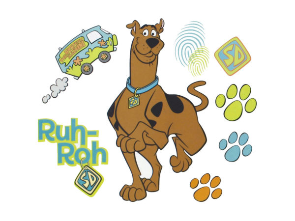 Scooby Doo Prints Self-Stick Wall Decor Stickers Set