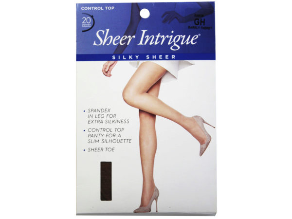 Sheer Intrigue Barely There Silky Sheer & Spandex Control Top Pantyhose XL