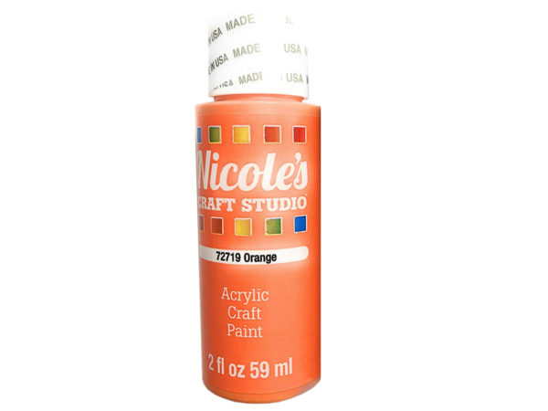 Nicoles 2 Oz Acrylic CRAFT Paint in Orange