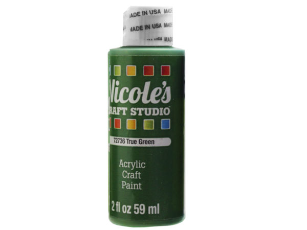 nicoles 2 oz acrylic craft PAINT in true green