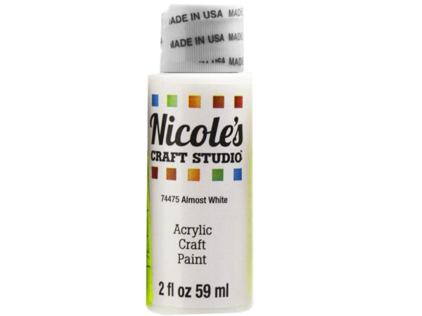 nicoles 2 oz acrylic craft PAINT in almost white