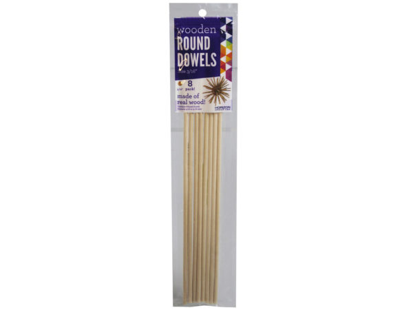 Horizon 8 Pack Wooden Round Dowels