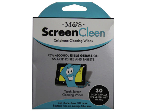 ScreenCleen 30 Pack 75% Alcohol Screen Cleaning Wipes