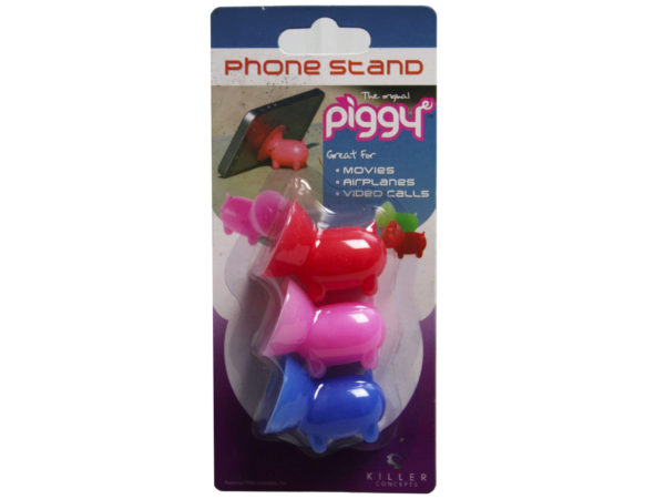 3 Pack Silicone Piggy Phone Stand