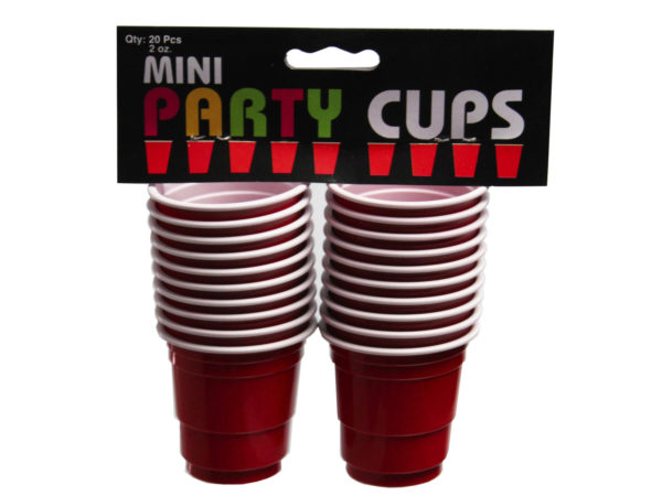 20 Pack Red Party Cup Shot Glass Set