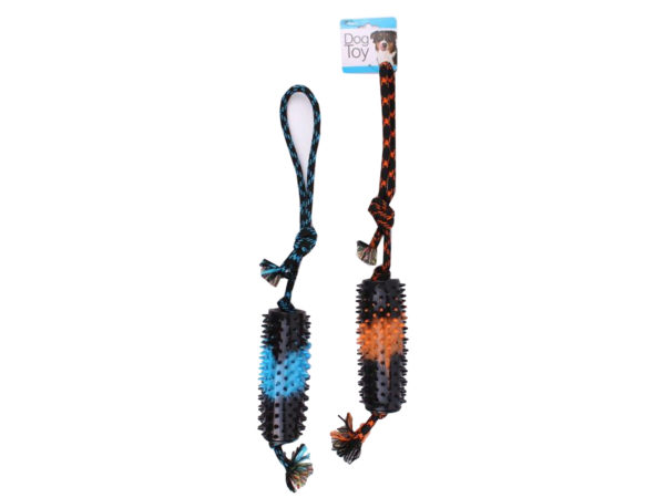 ''20'''' Knotted DOG Rope with Spiky Chew and Pull Toy''