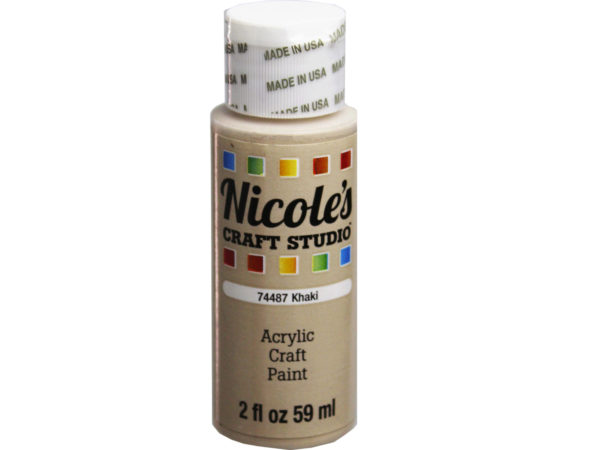 Nicoles 2 Oz Acrylic Craft PAINT in Khaki