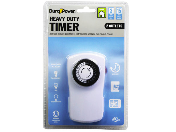 DuraPower 2 Outlet Heavy Duty Timer Outlet