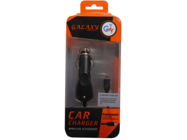 galaxy wireless black micro usb car charger