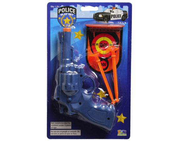 Blue Police PISTOL Shooting Play Set