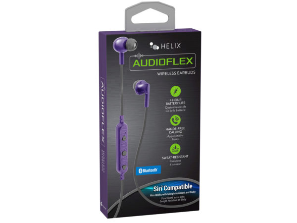 Remixd AudioFlex Sweat Reistant Bluetooth Earbuds in Purple