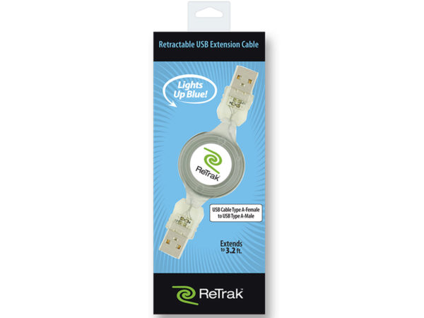 ReTrak 3.2 Foot Retractable USB Extension Cable