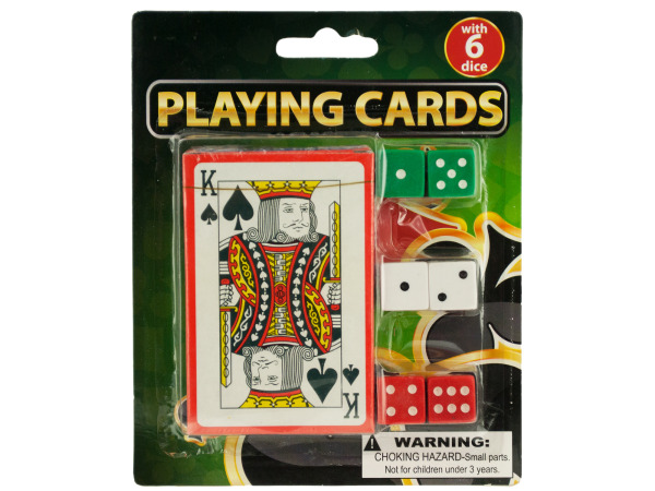 Casino Style Playing Cards with Dice