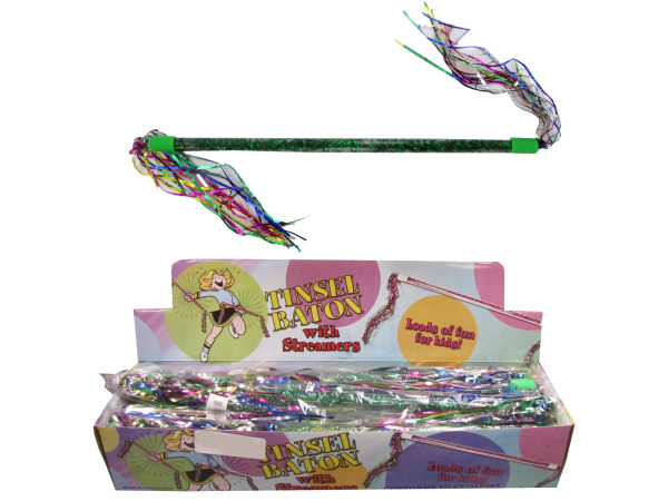 Tinsel Baton with Streamers Countertop Display