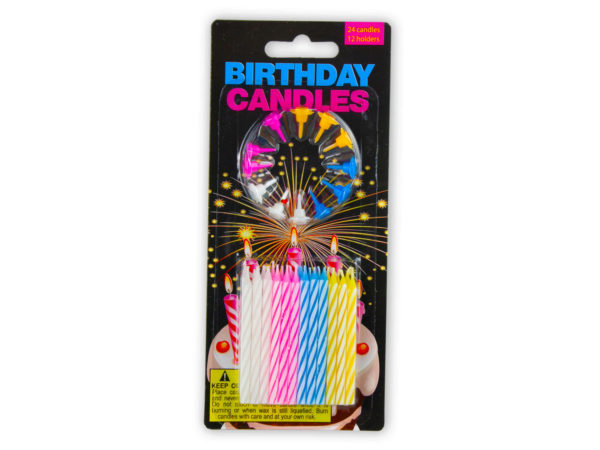 Birthday CANDLEs with Decorative Holders Set