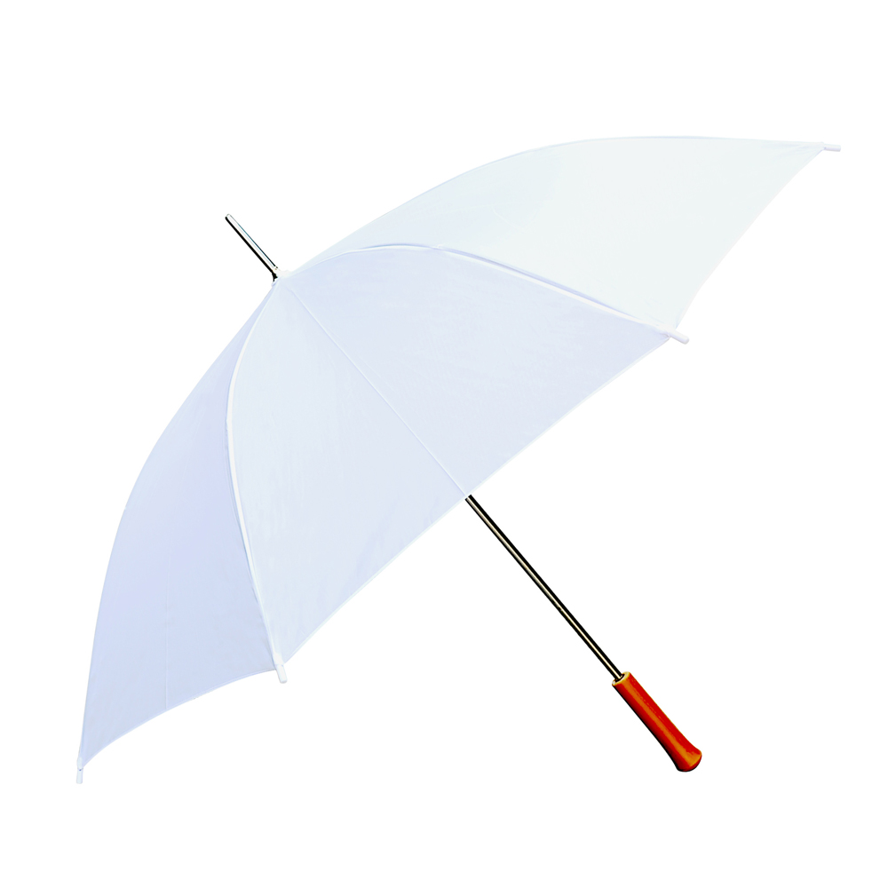 WEDDING Umbrella - White - 60 Across - Rip-Resistant 170T Polyester - Manual Open - Light Strong Met